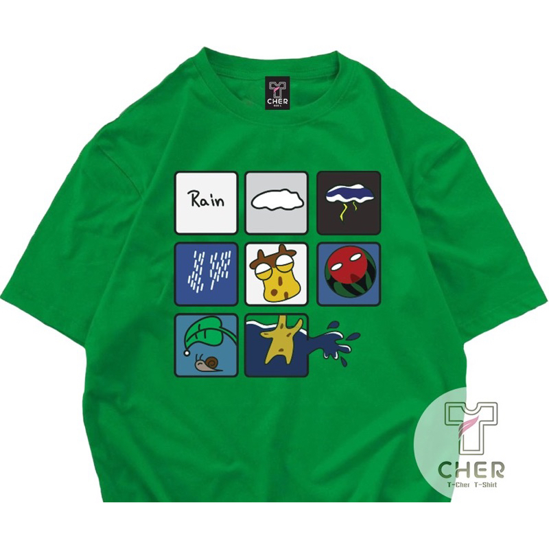 เสื้อยืดสกรีนลาย Rain เนื้อผ้าcotton100%ใส่ได้ทั้งหญิงและชายสินค้าพร้อมส่งทุกวัน ราคา ถูกที่สุด ดีลบีเคเค แกลเลอรีภาพที่ 6