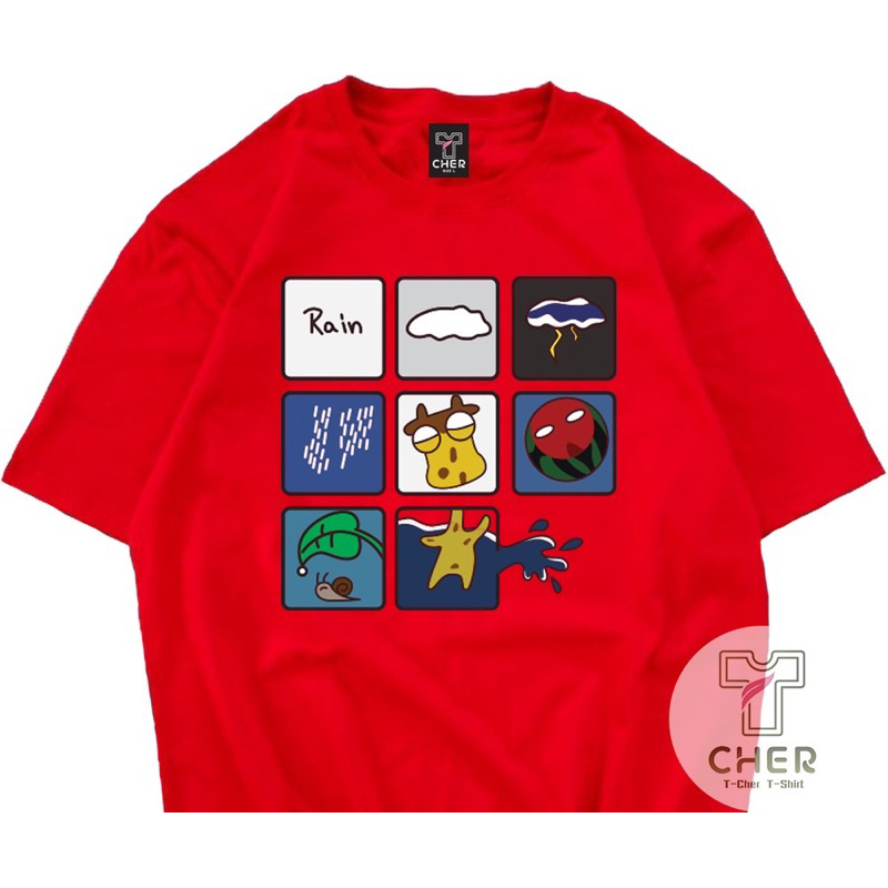 เสื้อยืดสกรีนลาย Rain เนื้อผ้าcotton100%ใส่ได้ทั้งหญิงและชายสินค้าพร้อมส่งทุกวัน ราคา ถูกที่สุด ดีลบีเคเค แกลเลอรีภาพที่ 7
