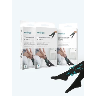 ANOMEO/Travel Blue ถุงเท้าเพื่อสุขภาพ Compression sock ช่วยการไหลเวียนโลหิต พร้อมเพลิดเพลินกับความสบายตลอดวัน