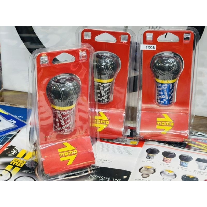 หัวเกียร์ momo ultra japan blue alcantara ไต้หวัน gear shift knob หนังอัลคันทาร่าแท้ ตัวอะลูมิเนียม 