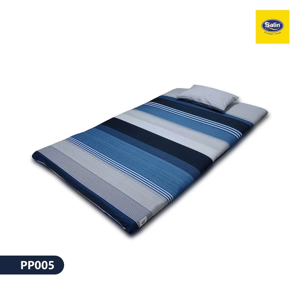 Satin plus ที่นอนปิกนิค ถอดซักได้ ขนาด 3.5 ฟุต นุ่มหนา 3 นิ้ว Smooth & Comfort แถมฟรีหมอนหนุน 1 ใบ
