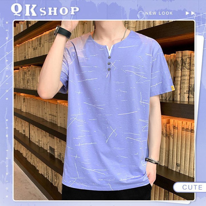QKshop     มาใหม่เสื้อแฟชั่นผู้ชาย   เป็นงานสบายๆใส่ในวันชิลๆได้เลยย ลายเสื้อเป็นลายหินอ่อนโทนสีสุภาพ พร้อมส่งแล้ววันนี้