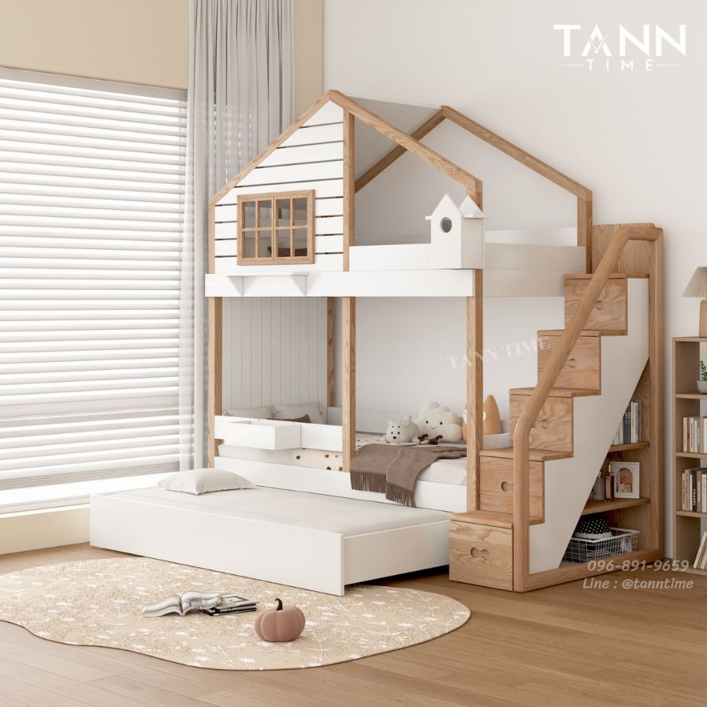 TANN TIME💥 บ้าน เตียง2ชั้น ผู้ใหญ่นอนได้ สไตล์นอร์ดิก High quality
