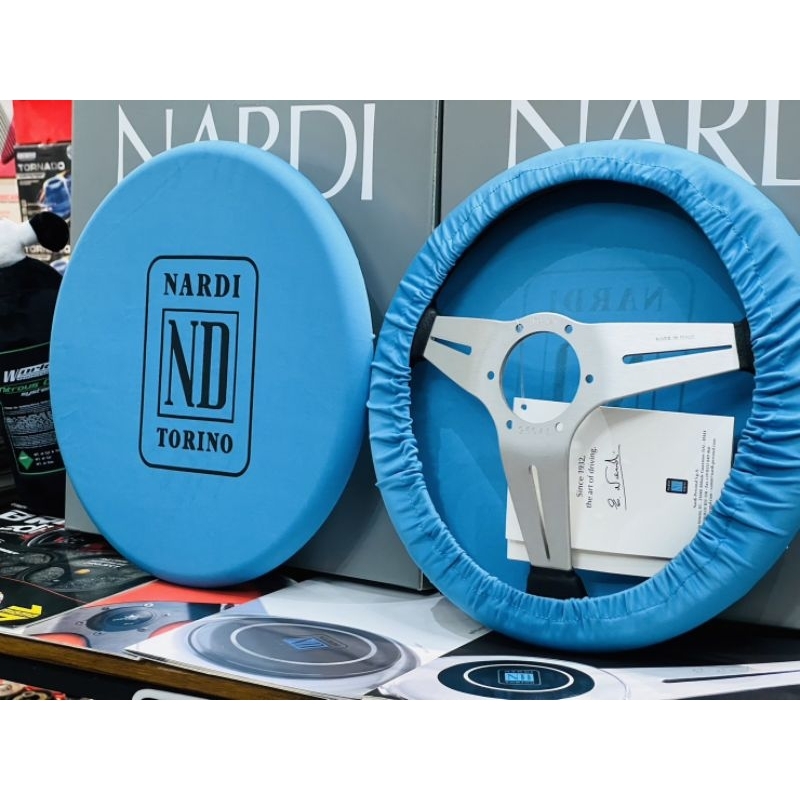 ผ้าคลุมพวงมาลัย ND งานเทียบ nardi torino steering wheel fabric cover งานดี สวย ผ้าดี