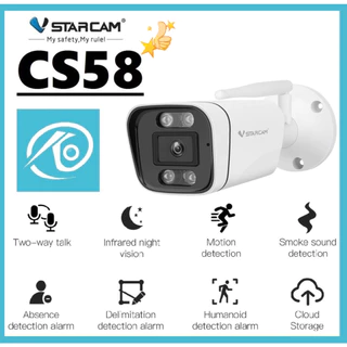 Vstarcam CS58 ความละเอียด 3MP กล้องวงจรปิดไร้สาย Outdoor IP Camera กล้องนอกบ้าน ภาพสี มีAI+