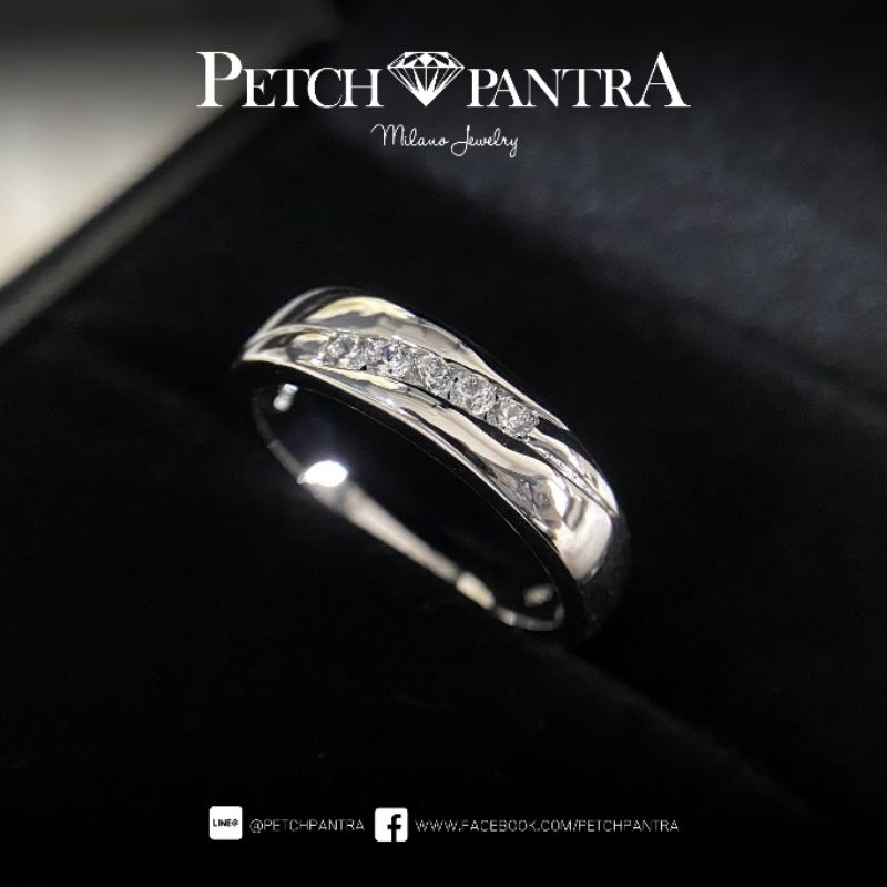 Petchpantra แหวนผู้ชาย เพชร cz เม็ดละ 10 ตัง