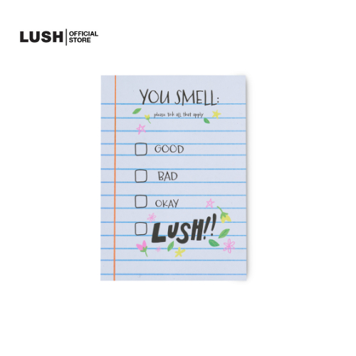 LUSH You Smell Good, Bad, Okay Or LUSH!!  POSTCARDS 148mm x 105mm, 100% recycled paper