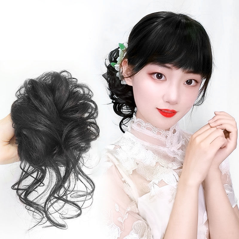 ยางรัดผมสังเคราะห์ ยางรัดผมวิกผมแฟชั่น ทรงโดนัท วิกผมสังเคราะห์ - รูปที่ 6