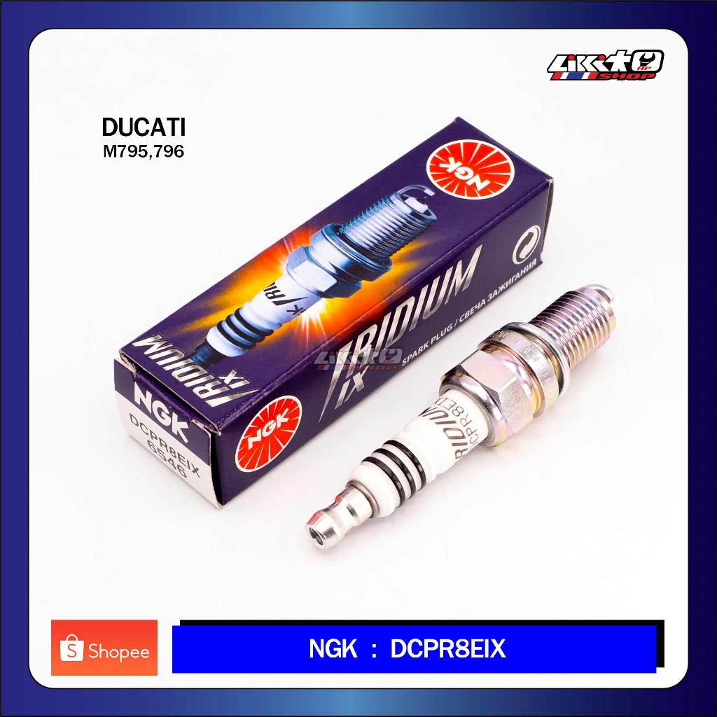 Ngk DCPR8EIX หัวเทียน DUCATI M795, 796 IRIDIUM IX (1 หัว) made in japan