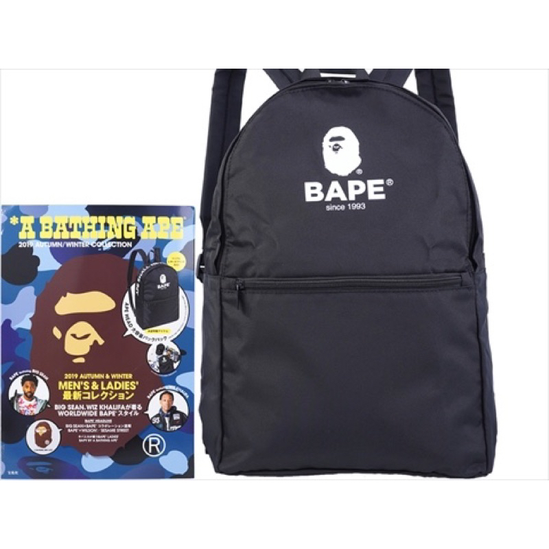 ส่งฟรี แท้ ใหม่ CHANEL2HAND99 A BATHING APE 2019 BAPE HEAD BACKPACK BLACK กระเป๋านิตยสารญี่ปุ่น กระเป๋าเป้ สะพายหลัง