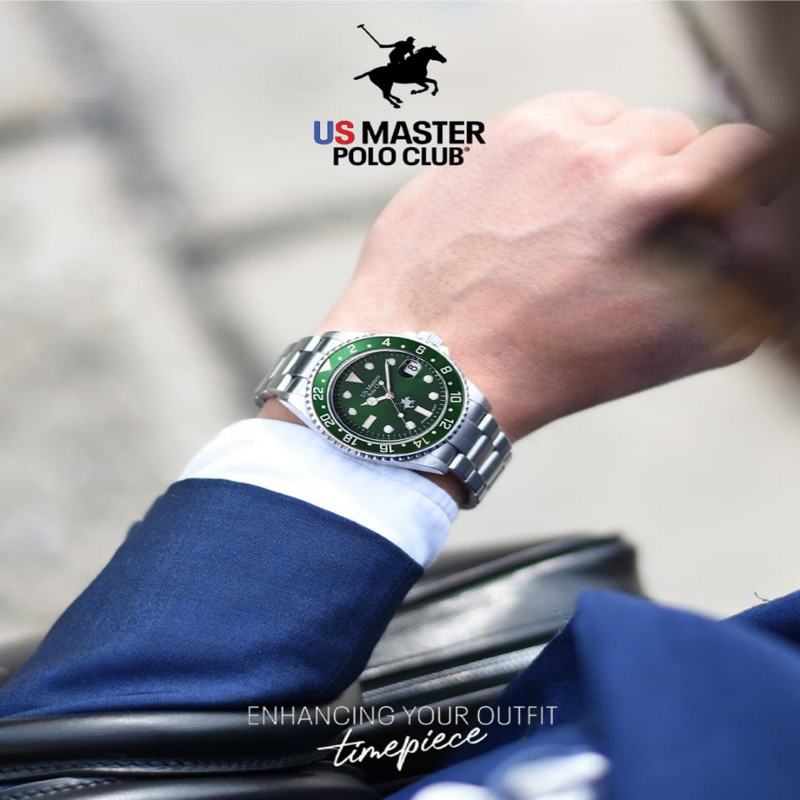 💢แบรนด์แท้💯% รับประกันศูนย์1ปี‼️ US Master Polo Club รุ่น  USM-230209🎗️เก็บโค๊ดลดเพิ่ม🎗️ Stainless Steel นาฬิกาผู้ชาย