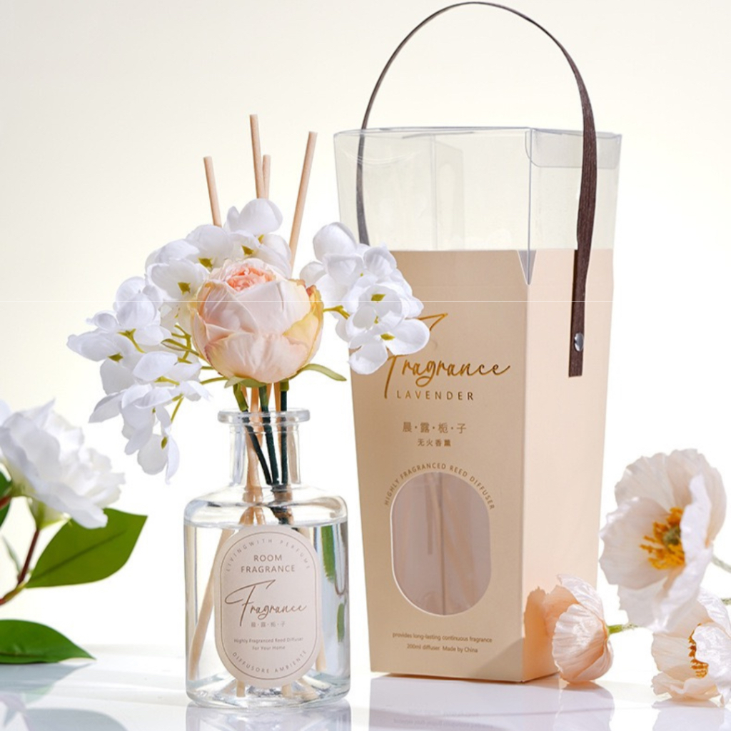 VENPECI ก้านไม้หอมดอกไม้เสมือนจริง 200ml ฟรีดอกไม้ตกแต่ง ของขวัญแด่คนพิเศษ ของขวัญวันเกิด วันรับปริญญา ไหว้ผู้ใหญ่ แฟน