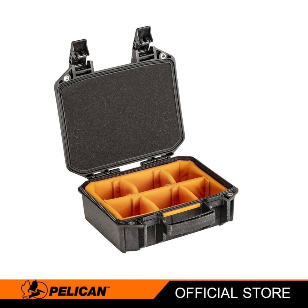 Pelican รุ่น V100 Vault Equipment Case With Padded Dividers - Black