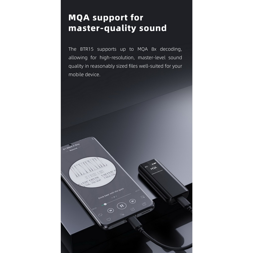FiiO BTR15 DAC AMP จิ๋วไร้สาย สามารถใช้ Hires Wireless , DAC OTG , MQA ได้