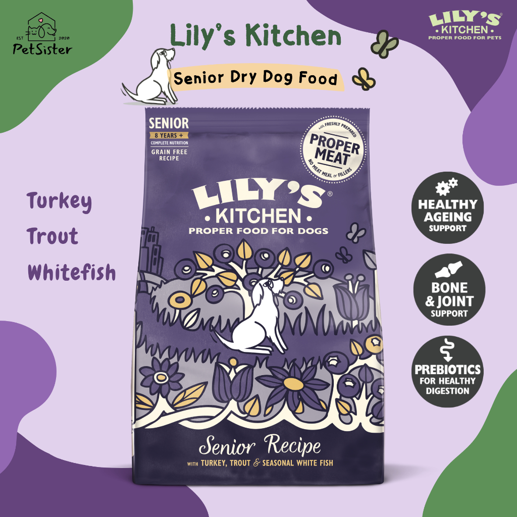 🐶Lily's Kitchen Senior Dry Dog Food อาหารสุนัขสูงวัย 8 ปีขึ้นไปเกรดพรีเมี่ยม x Petsister