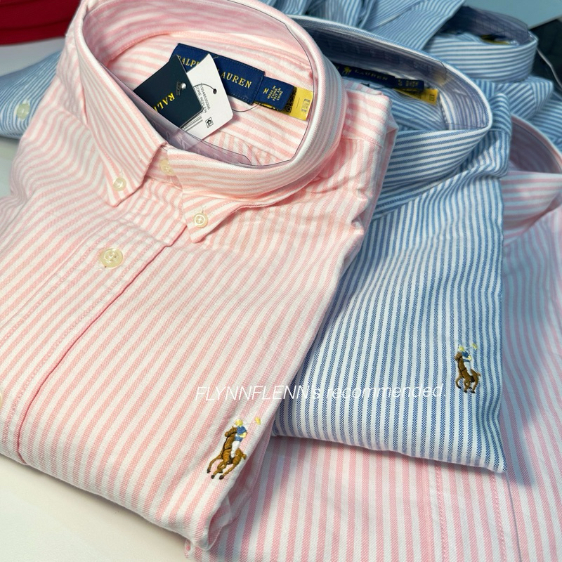 PREORDER Ralph Lauren Classic Fit Striped Oxford Shirt (men’s size)**สินค้าแท้100%