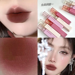 L400 Cappuvini ลิปสติก เนื้อแมตต์กํามะหยี่ เนื้อนุ่มละมุน เบลอปากสวย ให้ความชุ่มชื้น ติดทนนาน