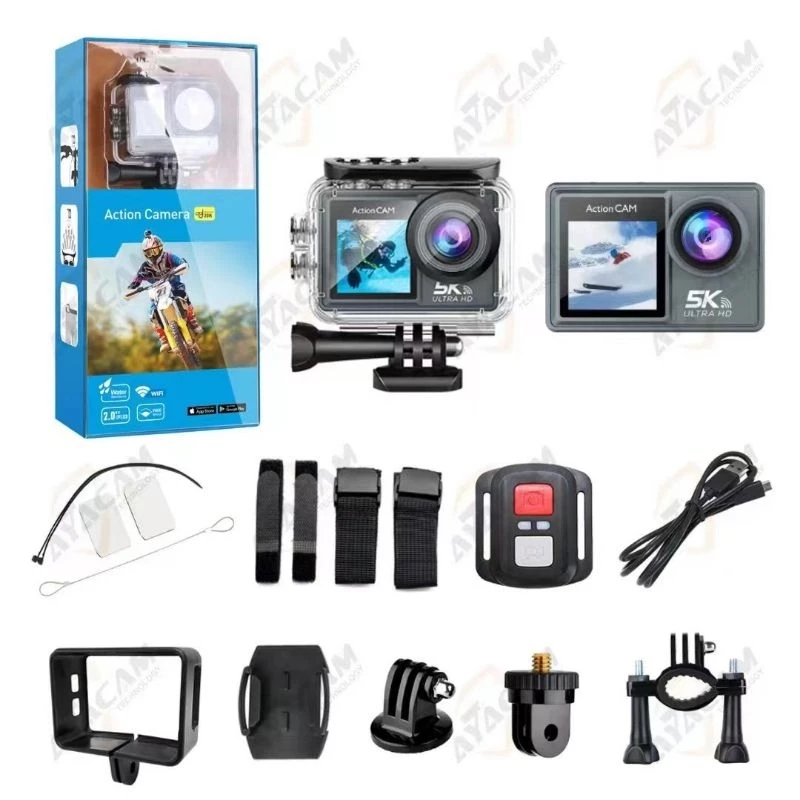 Action Camera 5K WiFi กล้องติดมอเตอร์ไซค์ กล้องติดหมวก กล้องถ่ายใต้น้ำ thumbnail 10