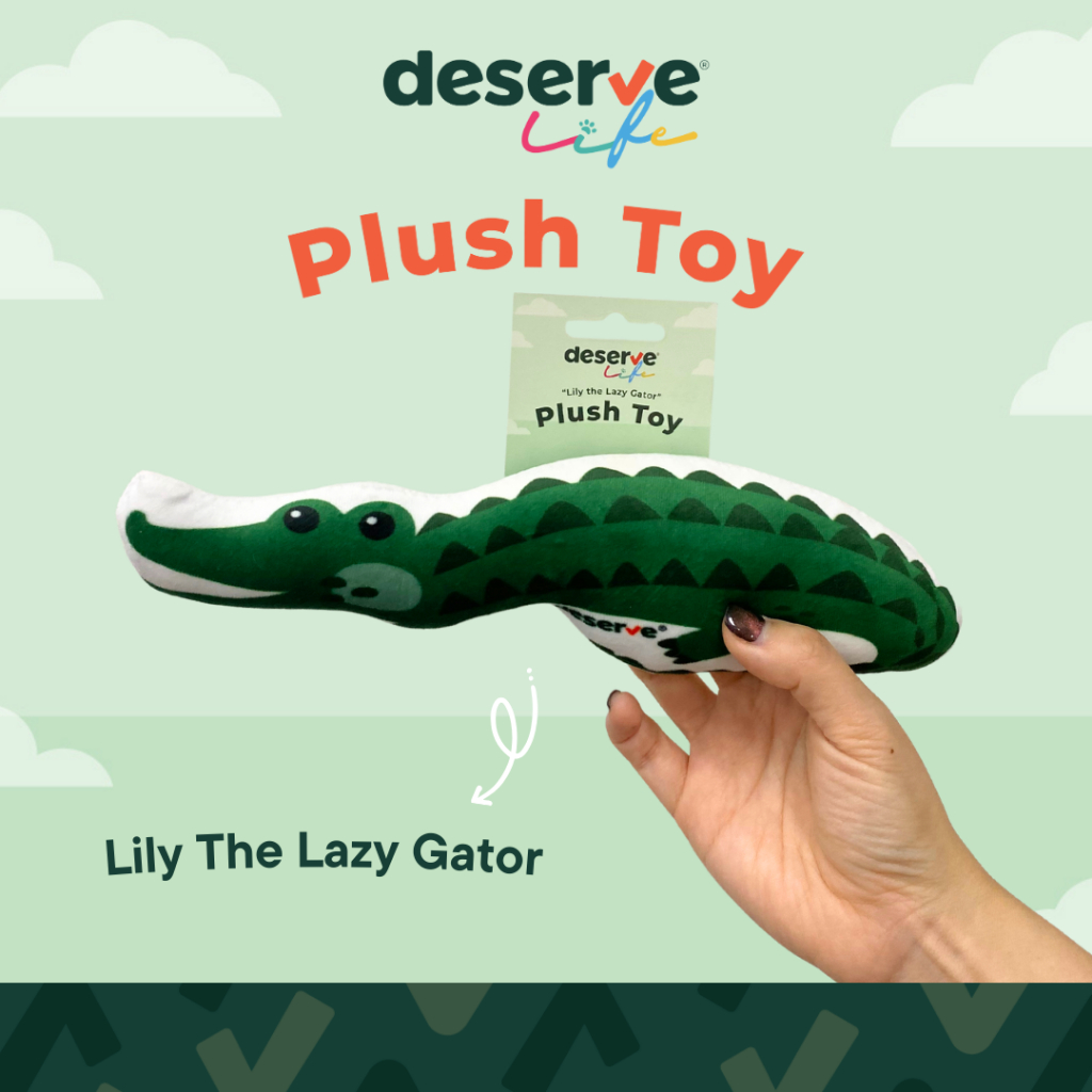 DESERVE ของเล่นสำหรับสัตว์เลี้ยง กอดอุ่น นุ่มสบาย รุ่น Lazy Gator