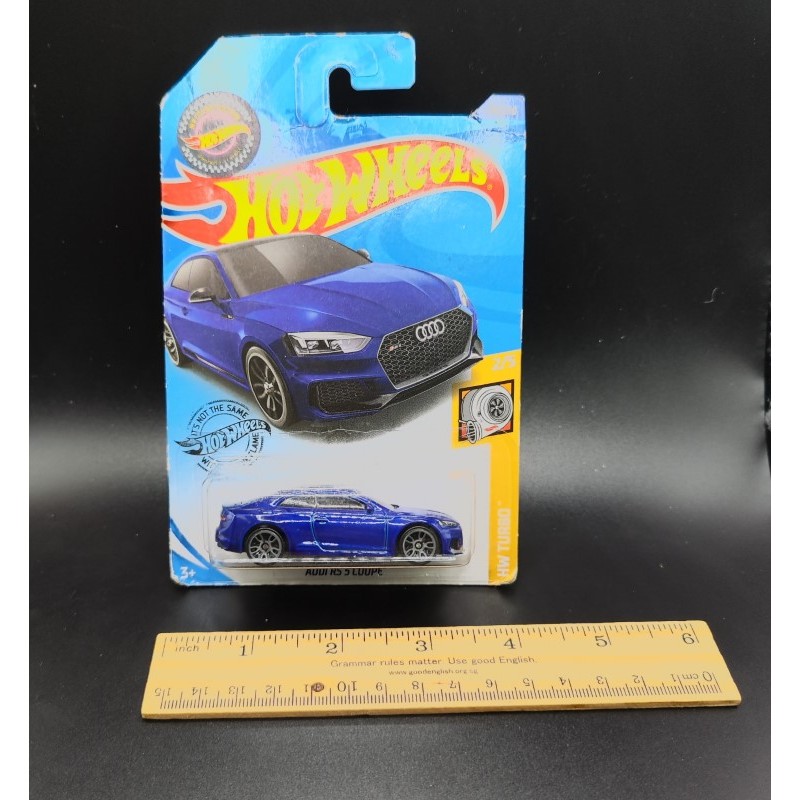 รถเหล็ก Hotwheels AUDI RS 5 COUPE Hot Wheels HW Turbo 2/5 (2017) Blue Audi RS 5 Coupe Toy Car 118/250