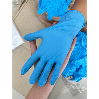 Bossgloves ถุงมือยางไนไตร สีฟ้า สีดำ สีม่วง สีเทา สีชมพู (100ชิ้น) เกรดA แบบหนา ไม่มีแป้ง ถุงมือใช้เก็บยางใช้สัมผัสอาหาร