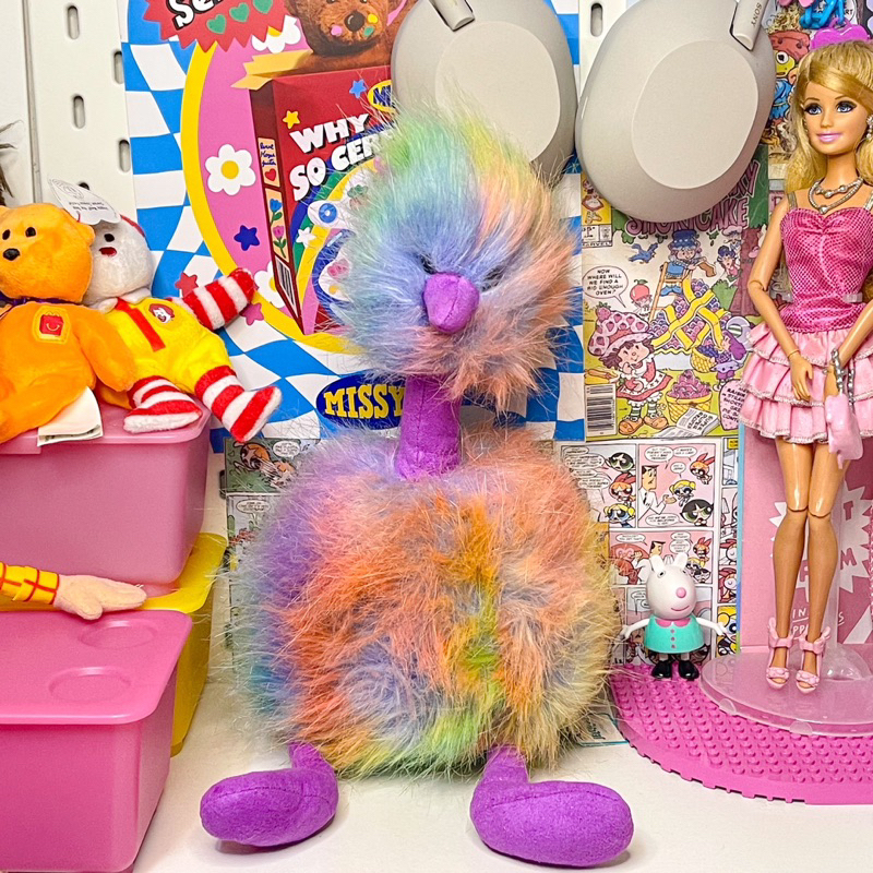 พร้อมส่ง🚚 ตุ๊กตานกเจลลี่แคท Jellycat Rainbow pom pom🌈 ใหม่ ป้ายห้อย✨