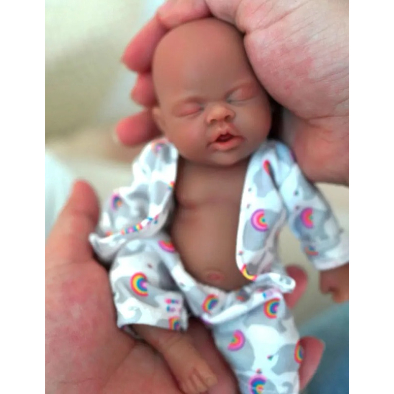 [Pre-Order] Reborn baby ตุ๊กตาทารกแอฟริกัน “Owen” และ “Luna” ซิลิโคนทั้งตัว 7 inch