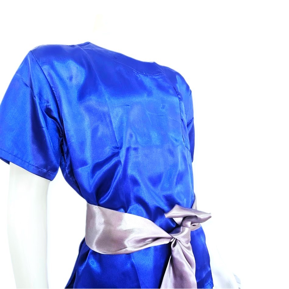 ชุดไทยราคาถูกสำหรับผู้หญิงและผู้ชาย ชุดไทยประเพณี ชุดโจงกระเบนสำเร็จรูป สีน้ำเงิน