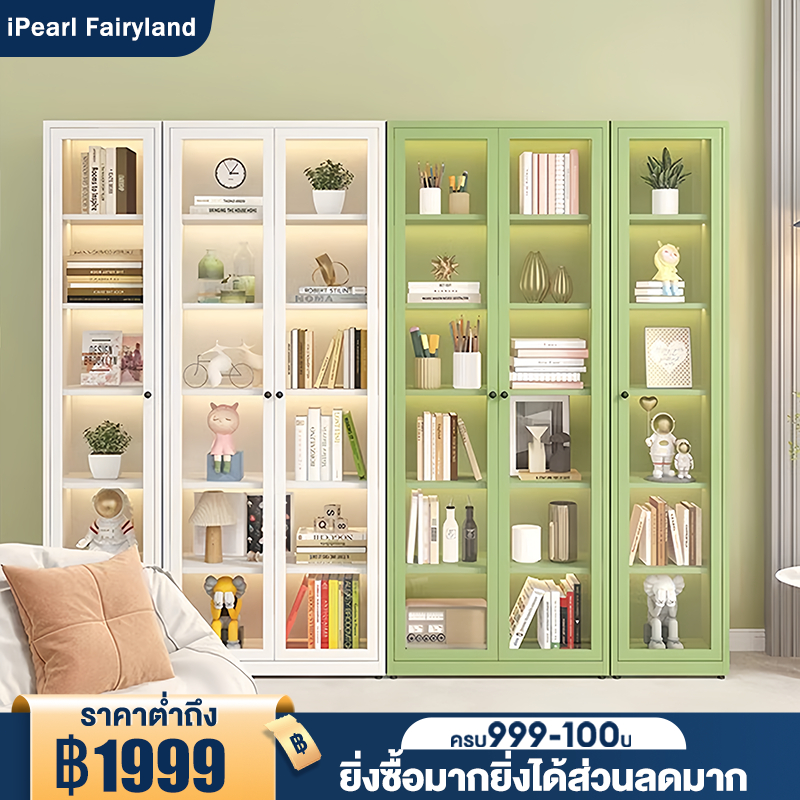 ตู้เหล็ก 5/4/3/2 ชั้น ตู้โชว์กระจกใส ตู้เหล็กอเนกประสงค์ สไตล์การออก หน้าเปิดได้ เก็บได้เยอะ 5 รุ่น display cabinet