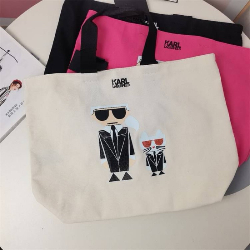 กระเป๋าผ้าลุง Karl Lagerfeld canvas tote