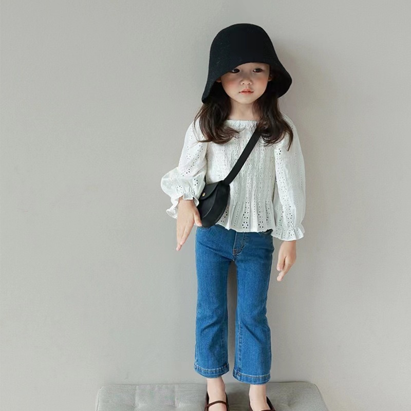 NANA พร้อมส่ง K3134443/ K3110028 เสื้อเชิ้ตแขนยาวผ้าฝ้ายแฟชั่นสไตล์เกาหลีสําหรับเด็กผู้หญิง