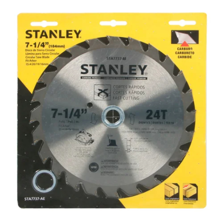 STANLEY ใบเลื่อยวงเดือน ขนาด 7 นิ้ว 24T รุ่น STA7737-AE ใบเลื่อยสำหรับตัดไม้เนื้อแข็ง ผลิตจากคาร์ไบด์คุณภาพดี ของแท้100%