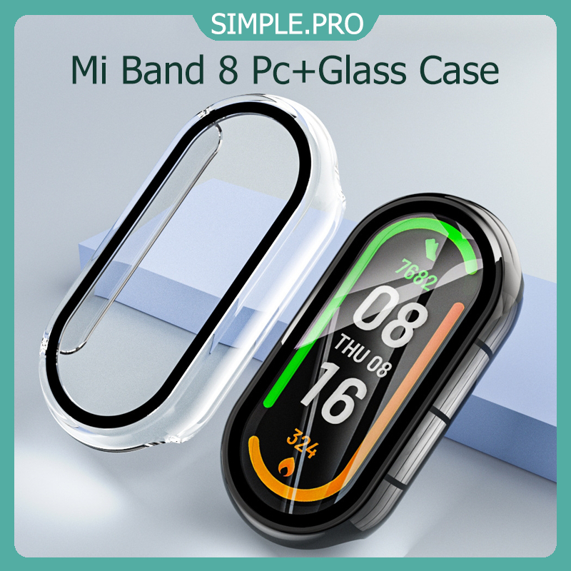Xiaomi Mi Band 8/9/10 Watch Case ฟิล์มป้องกันแบบเต็มหน้าจอ ฟิล์มกันรอยหน้าจอ PC + ฟิล์มป้องกันแบบเต็มหน้าจอ