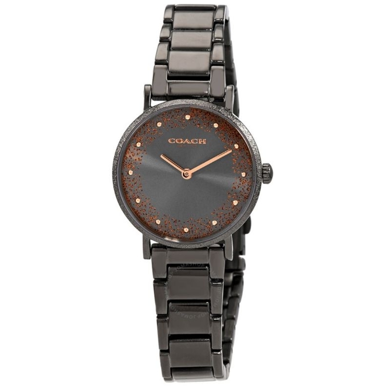 coach women's perry watch 14503635 ขนาดหน้าปัด 36mm สีน้ำตาลทอง ของแท้ (มือสอง)