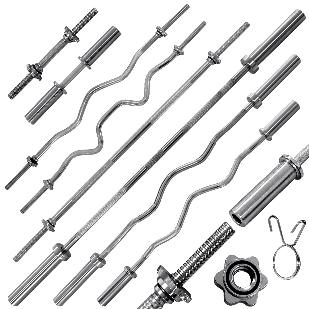 MEREIRA บาร์เบล ขนาด 1 นิ้ว คานบาร์เบล แกนบาร์เบล แกนดัมเบล Chromed Barbell ชุบโครเมี่ยม