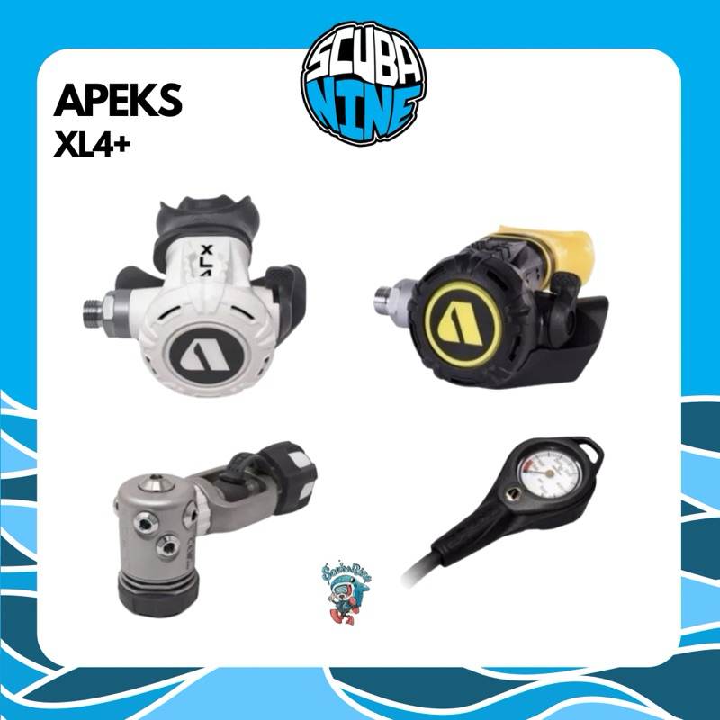 ชุด regulator ยี่ห้อ apeks รุ่น xl4+ ครบชุดพร้อมใช้งาน
