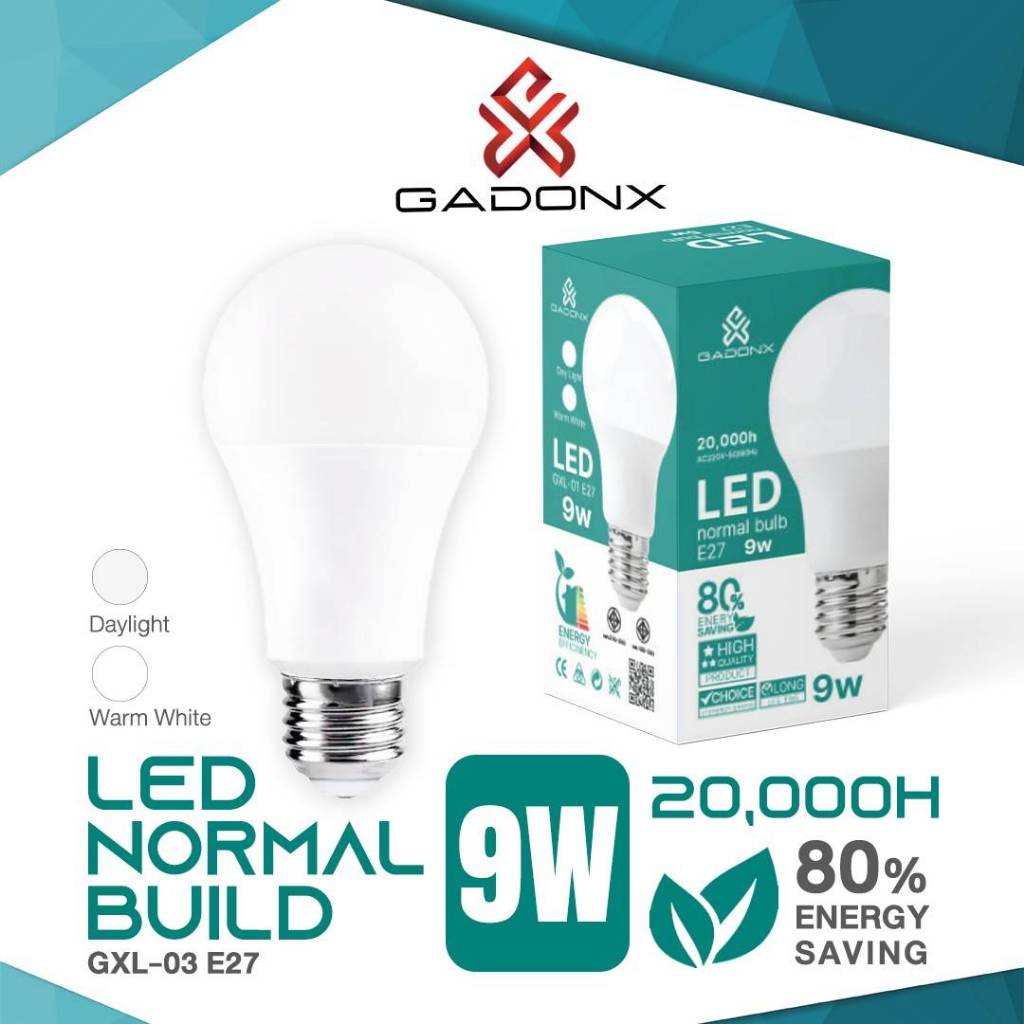 หลอดไฟ LED BULB GADONX # GXL-03 E27 (9W)/Daylight