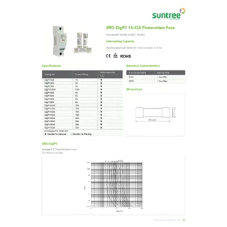 SRD-30 ฐานฟิวส์ ฐานฟิวส์กระเบื้อง DC 1P 10*38mm. โซล่าเซลล์ Solar Cell ไฟกระแสตรง ″SUNTREE″