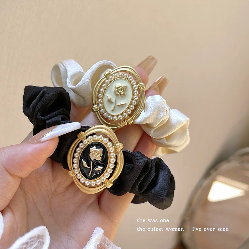 พร้อมส่ง  ยางรัดผมแบบฝรั่งเศส ที่คาดผมย้อนยุค ยางรัดผมหรูหรา ยางรัดผม เชือกผม เครื่องประดับผมระดับไฮเอนด์