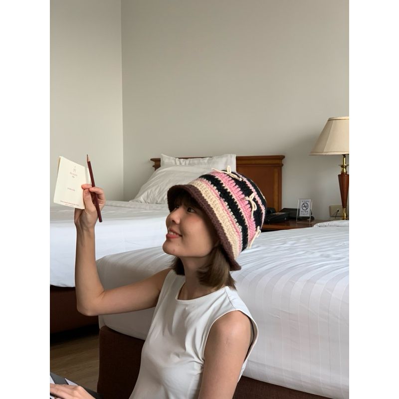 Tinytreetown - Ribbon ribbon knit hat