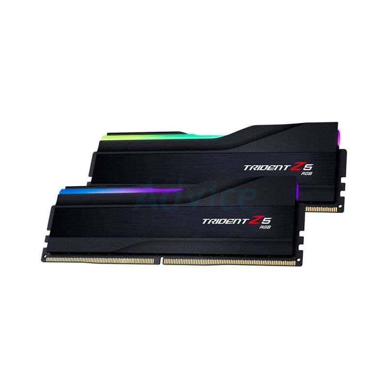 RAM DDR5(5600) 32GB (16GBX2) G.SKILL TRIDENT Z5 RGB BLACK (F5-5600J3636C16GX2-TZ5RK) ประกัน LT.
