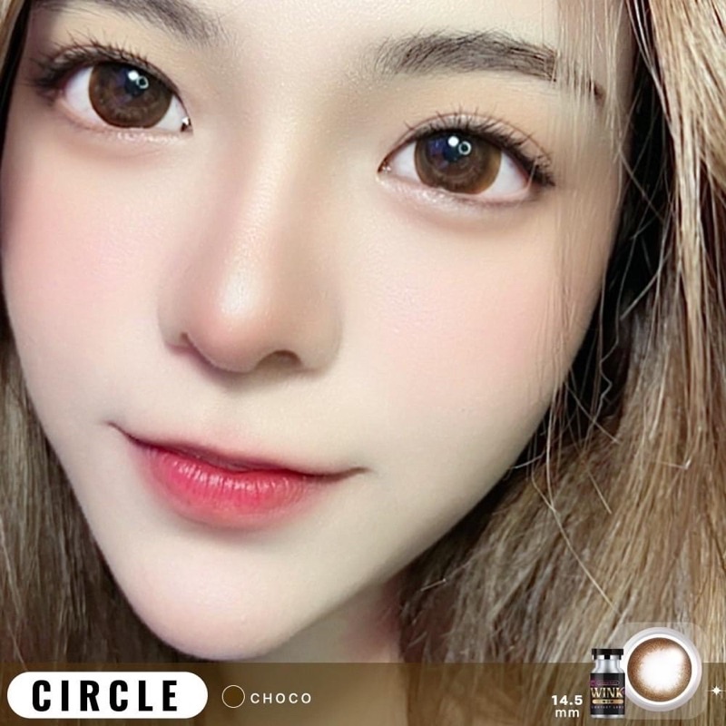 มีค่าสายตา Wink Circle Black บิ๊กอาย สุดปัง คอนแทคเลนส์ รายเดือน มีอย แถมตลับฟรี เลนส์นิ่ม สวยปังมาก