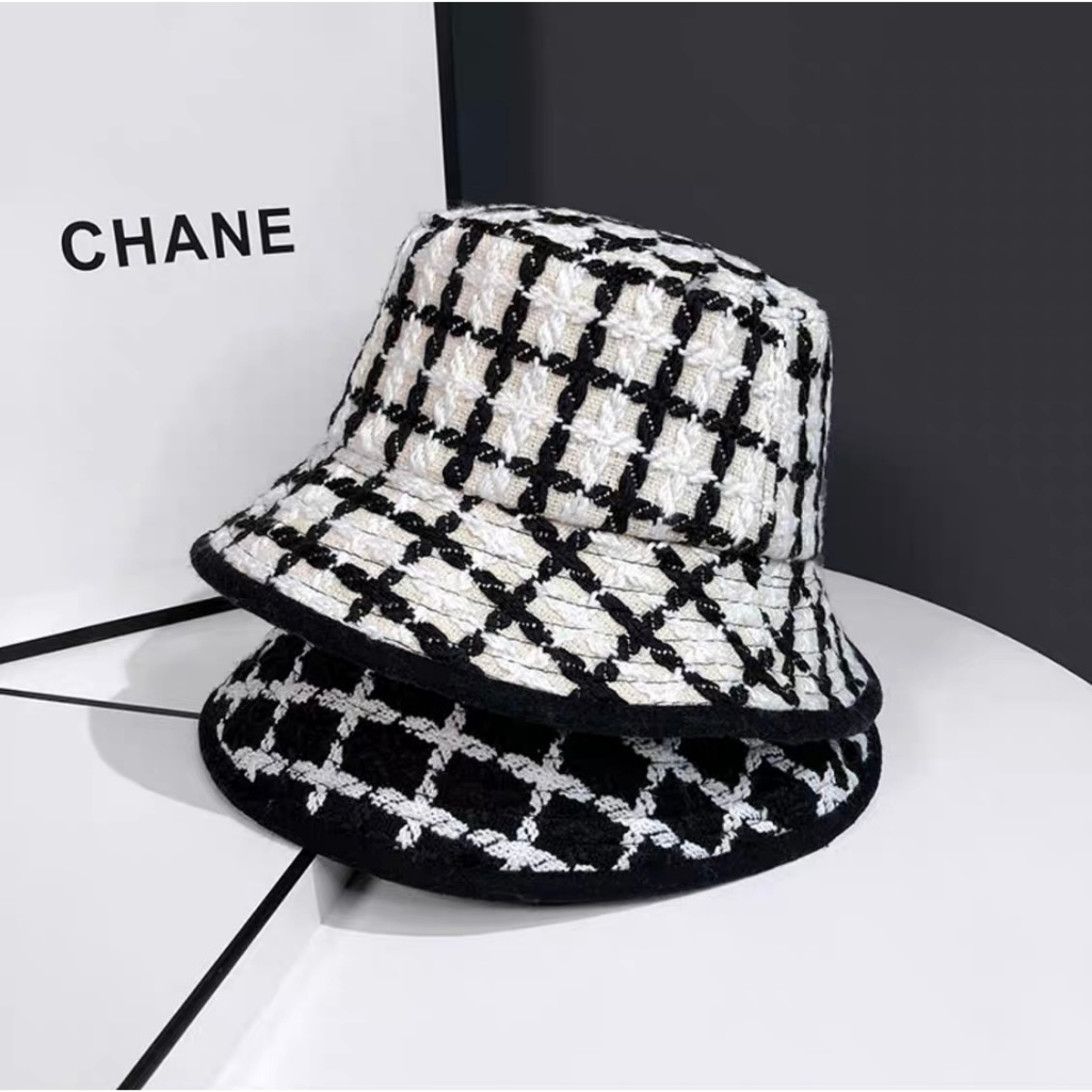 28 หมวกถักบักเก็ตแฟชั่นสไตล์เกาหลี ผ้าทวีตลายสก๊อต พกพาสะดวก สามารถปรับขนาดหมวกได้ สินค้าพร้อมส่ง - รูปที่ 2