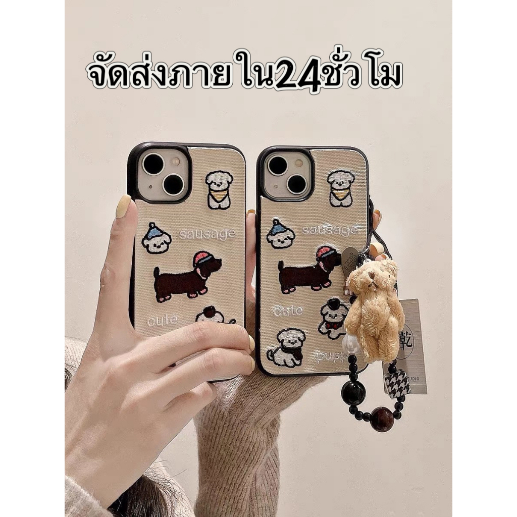 ส่งจากไทยใน24ชม. เคสไอโฟน 15 14 13 12 11 Pro Max เคส for iPhone 11 พกง่ายๆ แฟชั่น เปลือกคู่ วัสดุซิลิโคนอ่อนนุ่ม Case