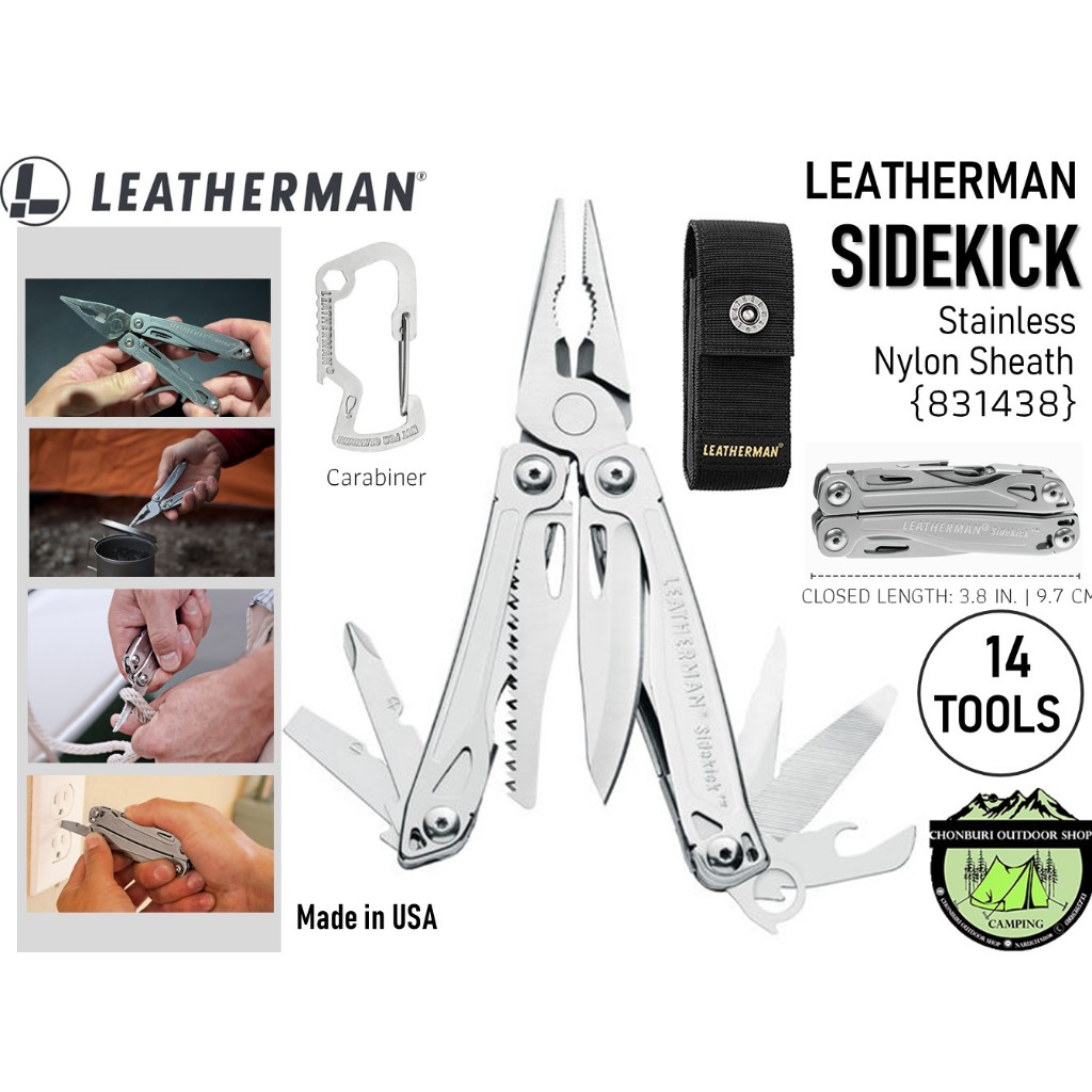Leatherman SIDEKICK Stainless Nylon Sheath# 14 Tools{831438}