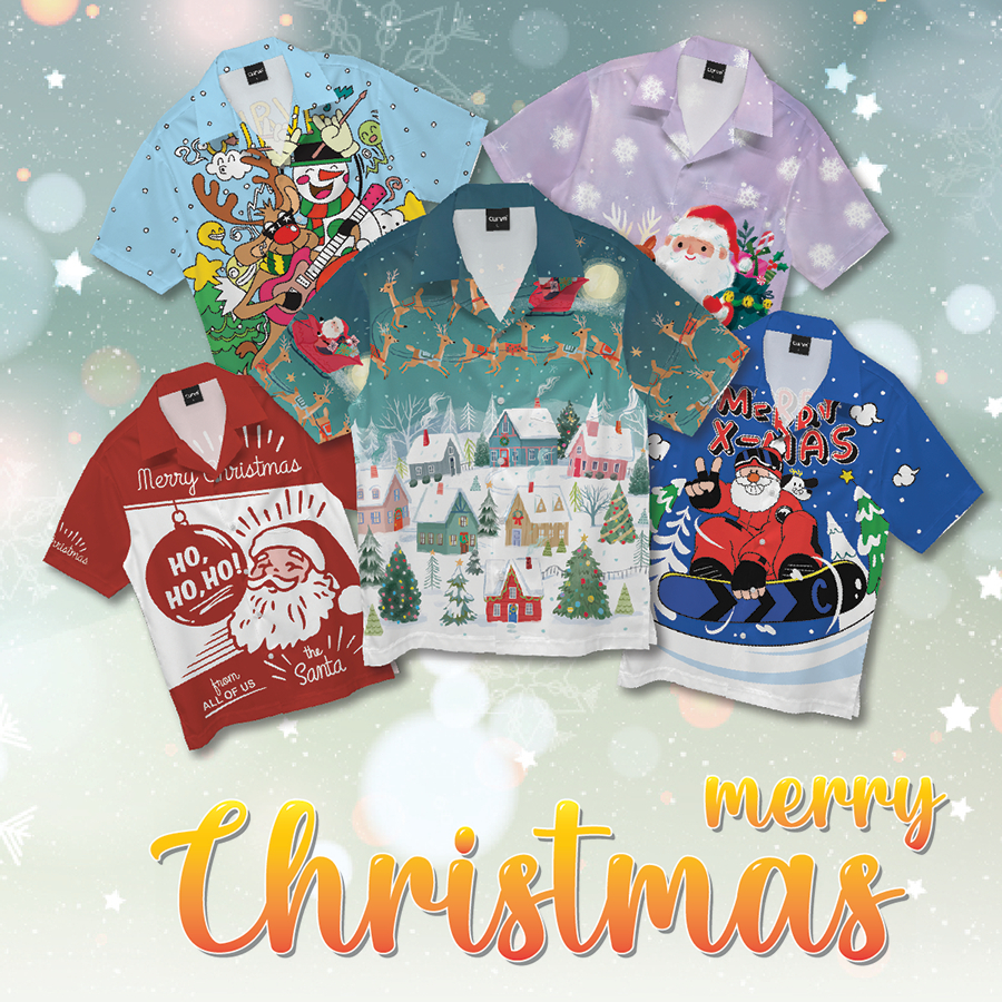 เสื้อเชิ้ตฮาวาย คอลเลคชั่นคริสต์มาส 2023 SET99