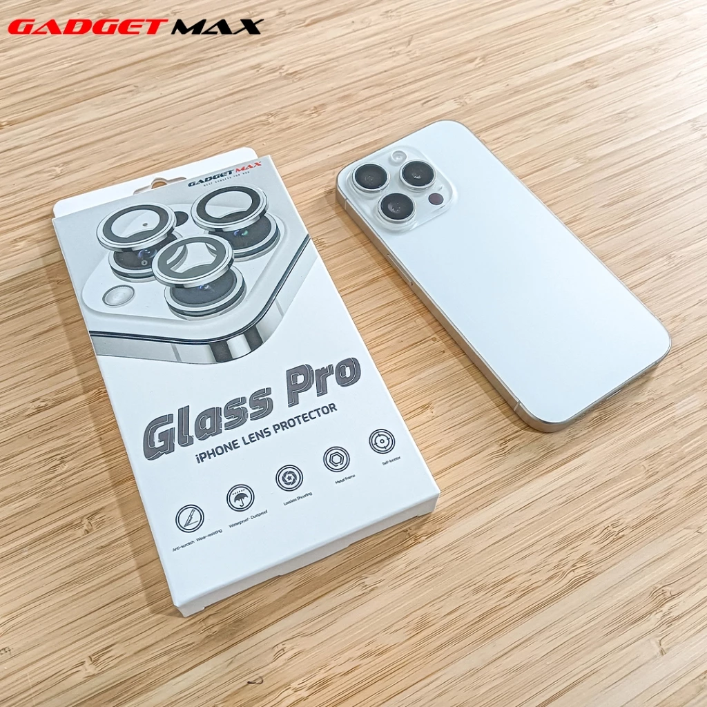 GADGET MAX Glass Pro Lens Protector Metal Frame iPhone 15 Pro / 15 Pro Max thumbnail 9