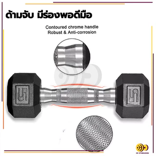 ดัมเบล ดัมเบลหกเหลี่ยม 2.5Kg/5 Kg/7.5 Kg/10 Kg ดัมเบลดัมเบลหัวยางแบบหกเหลี่ยม รุ่น ดัมเบล เหล็กบริสุทธิ์