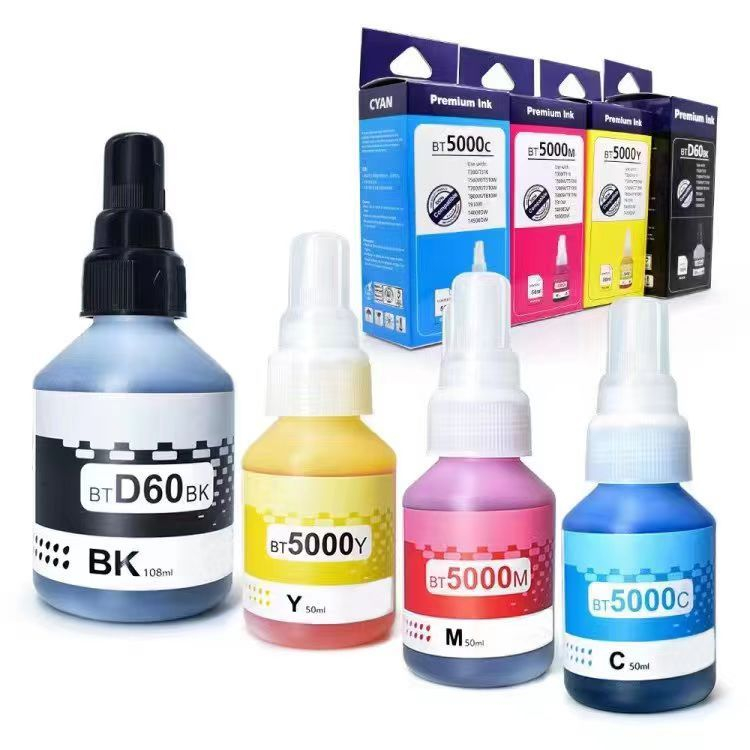 พร้อมกล่อง สินค้าพร้อมส่ง หมึกแท้ Brother BT-D60(BK) /B6000BK//BT-5000C, M, Y set 4 สี BK,​C, M, Y ส่งจากกรุงเทพ