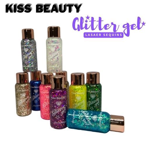No.1206-03 กลิตเตอร์แต่งหน้า กลิตเตอร์ตา เจลกากเพชรทาตา Glitter Liquid อายแชโดว์ ใช้ได้ทั้งตัวและหน้า KISS BEAUTY